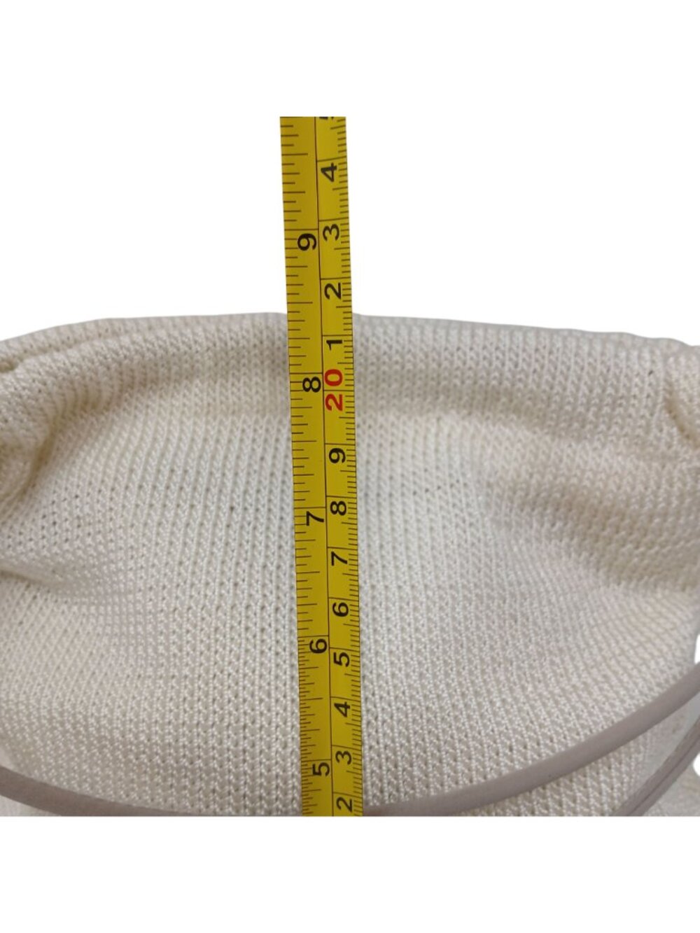 The Sak Womens Ivory Knit Bucket Bag With Double Strap Snap #I-4 - Picture 4 of 15